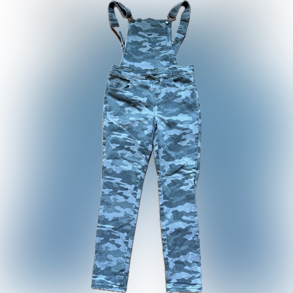 Stretch Denim Camo Overalls - Picture 4 of 6